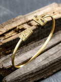 Silver&Diamond Open Bracelet
