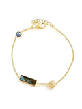 Silver&Natural Labradorite Bracelet
