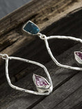 Rhombus Rough Quartz Earrings
