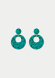 Light Blue Circle Earrings