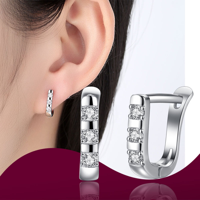 Fashion 2018 New U-Shape Earrings for Women AAA Cubic Zirconia Jewelry Best Gifts Femme Bijoux Wholesale