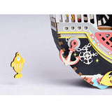 F&S 3D Wooden Puzzle DIY Music Box Kit to Build Colorful Rotating Wood Craft Kits Best Birthday for Women and Girls(Fishing Kitty)