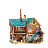F&S Miniature Wooden Arts and Crafts Store, Creative Model Building DIY Dollhouse Kit or Toys for Adults or Kids