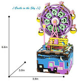 F&S DIY Craftable Music Box Set, Build Your Own 3D Wood Puzzle, Ferris Wheel, Plays Song - Castle In The Sky