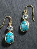Natural Turquoise Long Earrings