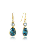 Natural Turquoise Long Earrings