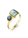 Retro Natural Labradorite Ring