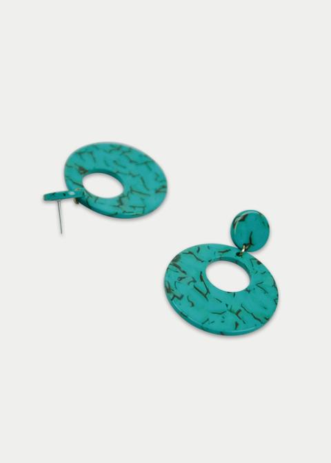 Light Blue Circle Earrings