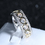 Square Cubic Zircon Copper Ring Fashion Ring for party