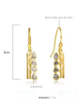 Golden Electroplated Diamond Earrings