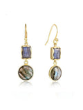 Vintage Natural Labradorite Earrings