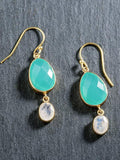 Natural Rainbow Moonstone Earrings