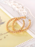 Full Zircon Round Earrings