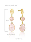 Pink Crystal Drop Earrings