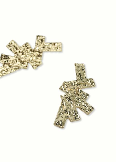 Golden Irregular Long Earrings