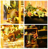 F&S DIY Doll House Wooden Miniature Furniture Kit LED Light with Handmade Dollhouse