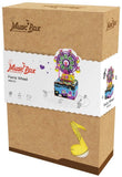 F&S DIY Craftable Music Box Set, Build Your Own 3D Wood Puzzle, Ferris Wheel, Plays Song - Castle In The Sky