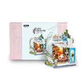 F&S DIY Miniature Dollhouse Kit - 1:24 Scale Dollhouse Room Kit with LED Light - DIY House Kit with Furniture Best Birthday for Women and Men