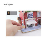 F&S Miniature Wooden Arts and Crafts Store, Creative Model Building DIY Dollhouse Kit or Toys for Adults or Kids