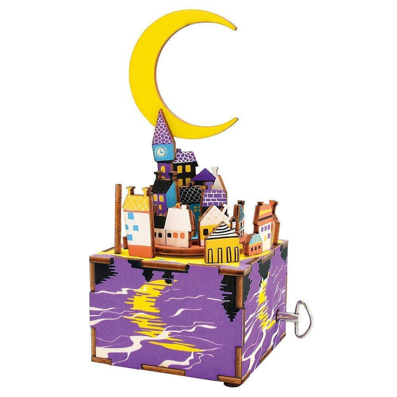 F&S Star Night Wooden 3D DIY Jigsaw Puzzle Model Toy Creative DIY Music Box Gift