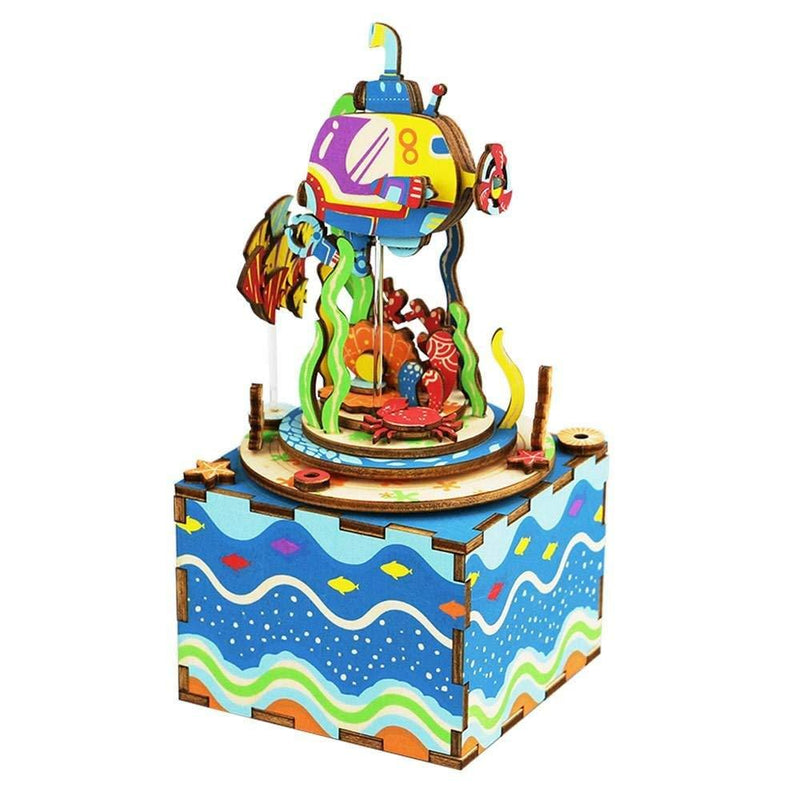 F&S DIY Music Box 3D Wooden Puzzle Under The Sea AM 406 Torna A Surriento