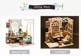F&S Miniature Dollhouse Kit Decorations with Lights and Furnitures DIY House Craft Kits Best Birthdays Gifts for Boys and Girls (SOHO TIME)