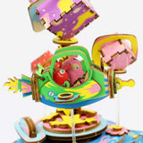 F&S Music Box AM403 3D Wooden Puzzle Kit Rotating The Universe