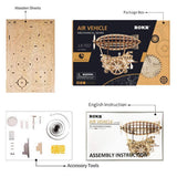 F&S 3D Puzzle Brain Teaser Games Wooden Laser-Cut Air Vehicle Kits Engineering Toys STEM Learning Kits Mechanical Gears Set