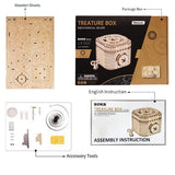 F&S 3D Wooden Treasure Box Puzzle Unique Model Kits to Build Mechanical Engineering Kits Great Birthday for Adults and Children Age 14+