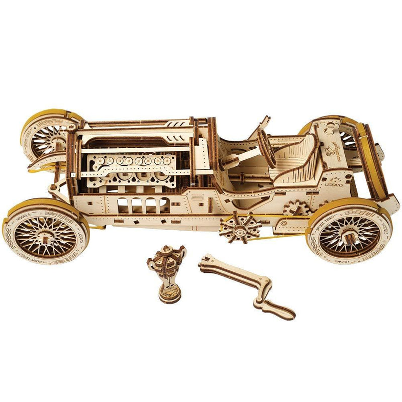 S.T.E.A.M. Line Toys UGears Mechanical Models 3-D Wooden Puzzle - Mechanical U-9 Grand Prix Car