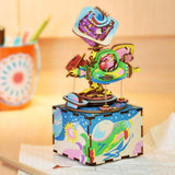 F&S Music Box AM403 3D Wooden Puzzle Kit Rotating The Universe