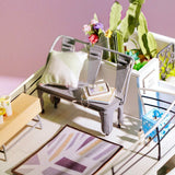 F&S DIY Miniature Dollhouse Kit - 1:24 Scale Dollhouse Room Kit with LED Light - DIY House Kit with Furniture Best Birthday for Women and Men