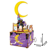 F&S Star Night Wooden 3D DIY Jigsaw Puzzle Model Toy Creative DIY Music Box Gift