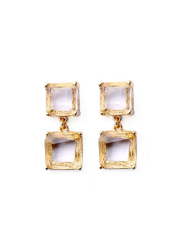 Shining Crystal Geometric Earrings
