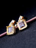 Shining Crystal Geometric Earrings