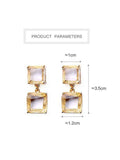 Shining Crystal Geometric Earrings
