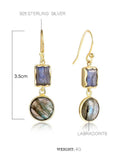 Vintage Natural Labradorite Earrings