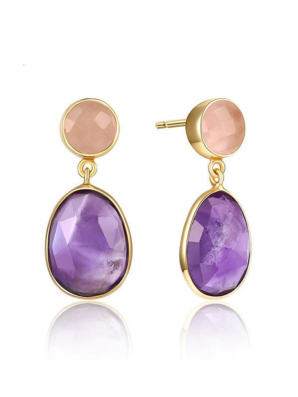 Purple&Pink Amethyst Earrings