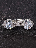 Heart-shaped Zircon Earrings