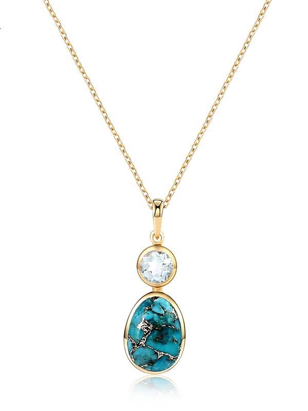 Natural Blue Turquoise Necklace