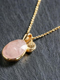 Natural Pink Crystal Necklace
