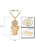 Basketball Frame Pattern Necklace