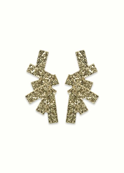 Golden Irregular Long Earrings