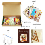 F&S Green House Building - DIY Miniature Dollhouse Accessories - Dolls House Furniture, Renovation kits with LED Light - Creative Toys