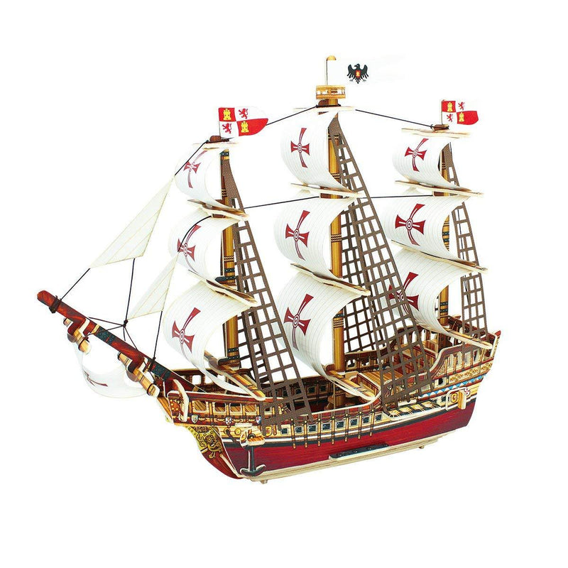 F&S 3D Puzzle Woodcraft DIY Model Ship Santa Maria Wooden Craft Kit Best Birthday Gifts for Boyfriend and Girlfriend