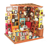Dollhouse Miniatures DIY Furniture Kit Doll House With Furniture For Gift (Study Room)
