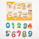 F&S Colorful Wooden Number Peg Puzzle Smooth Easy-Grab Peg Puzzle Game Valentines Day Gifts for Toddlers 1 2 3 Years