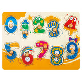 F&S Colorful Wooden Number Peg Puzzle Smooth Easy-Grab Peg Puzzle Game Valentines Day Gifts for Toddlers 1 2 3 Years