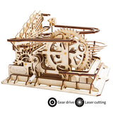 F&S 3D Wooden Laser-Cut Puzzle DIY Assembly Craft Kits Waterwheel Coaster with Steel Balls Best Birthday Gifts for Adults and Kids Age 14 +