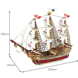 F&S 3D Puzzle Woodcraft DIY Model Ship Santa Maria Wooden Craft Kit Best Birthday Gifts for Boyfriend and Girlfriend